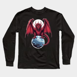 Mighty Red Dragon Long Sleeve T-Shirt